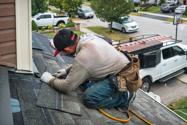 Professional Roofing technician working in Irvona, PA